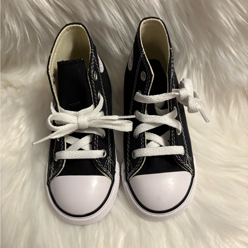 Converse Kids Black and White High-Top Sneakers
